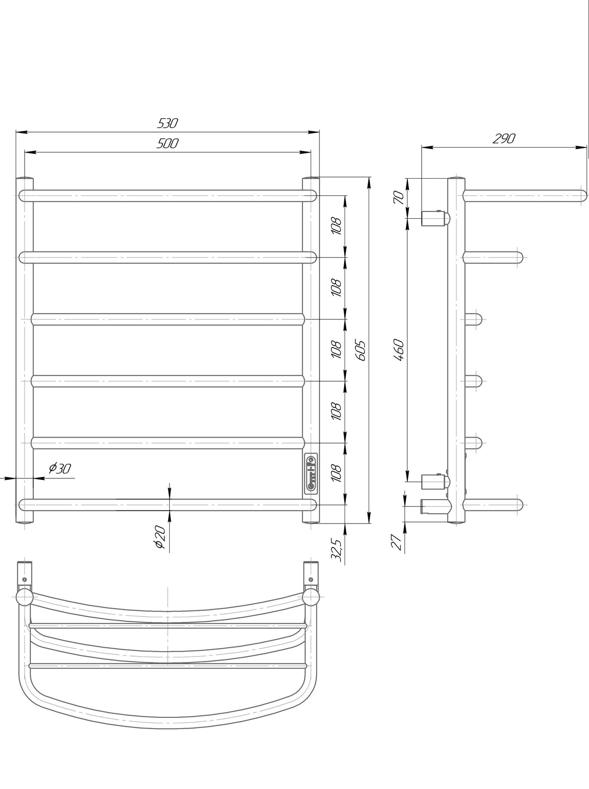 Cascade with Shelf 6 Chromo